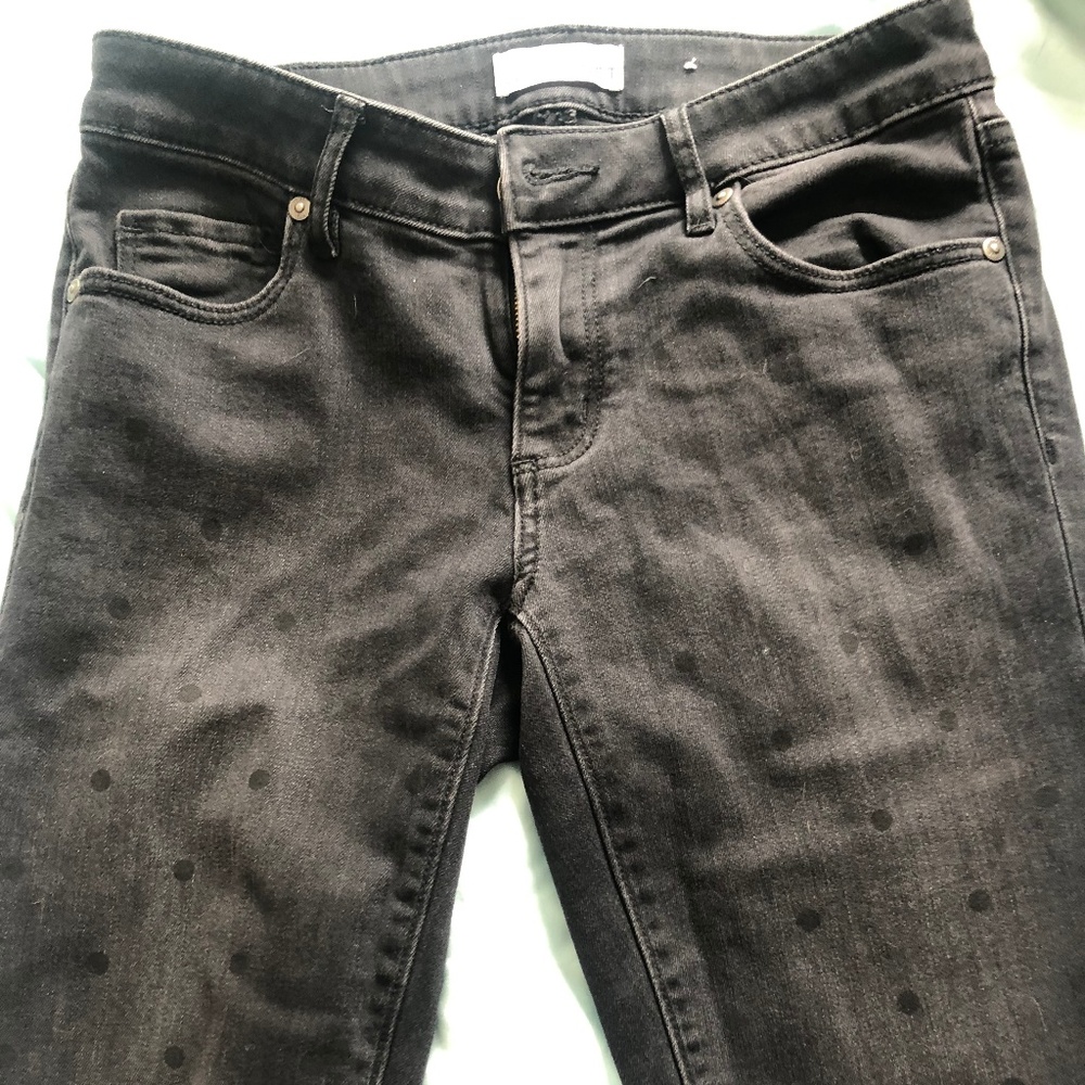 Black polka dot jeans